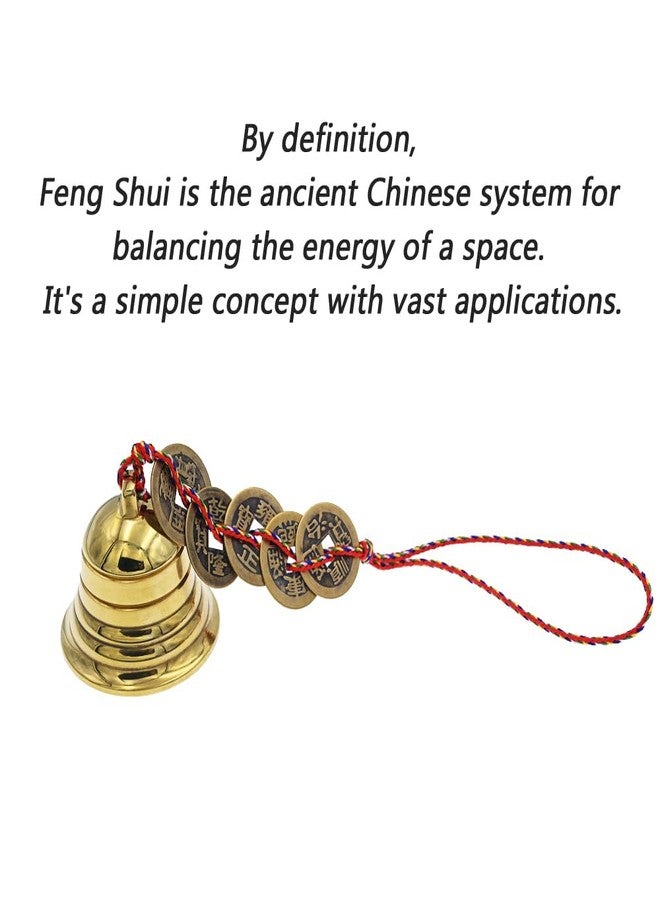 KMOATIM Chinese Decor Feng Shui Coins Bell - Brass Hanging Charms Home Door Knob Supplies Decoration Protection for Wealth,Luck - Image 5